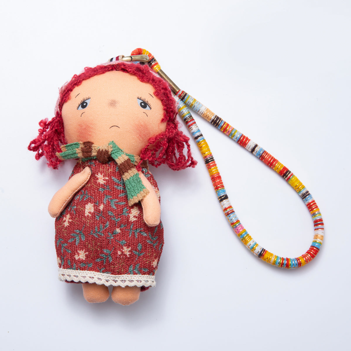 Fabric Doll 300mm Red Hair and Golden Hair Cute Girl Friendship Keychain | WB-00065 - WB-00066