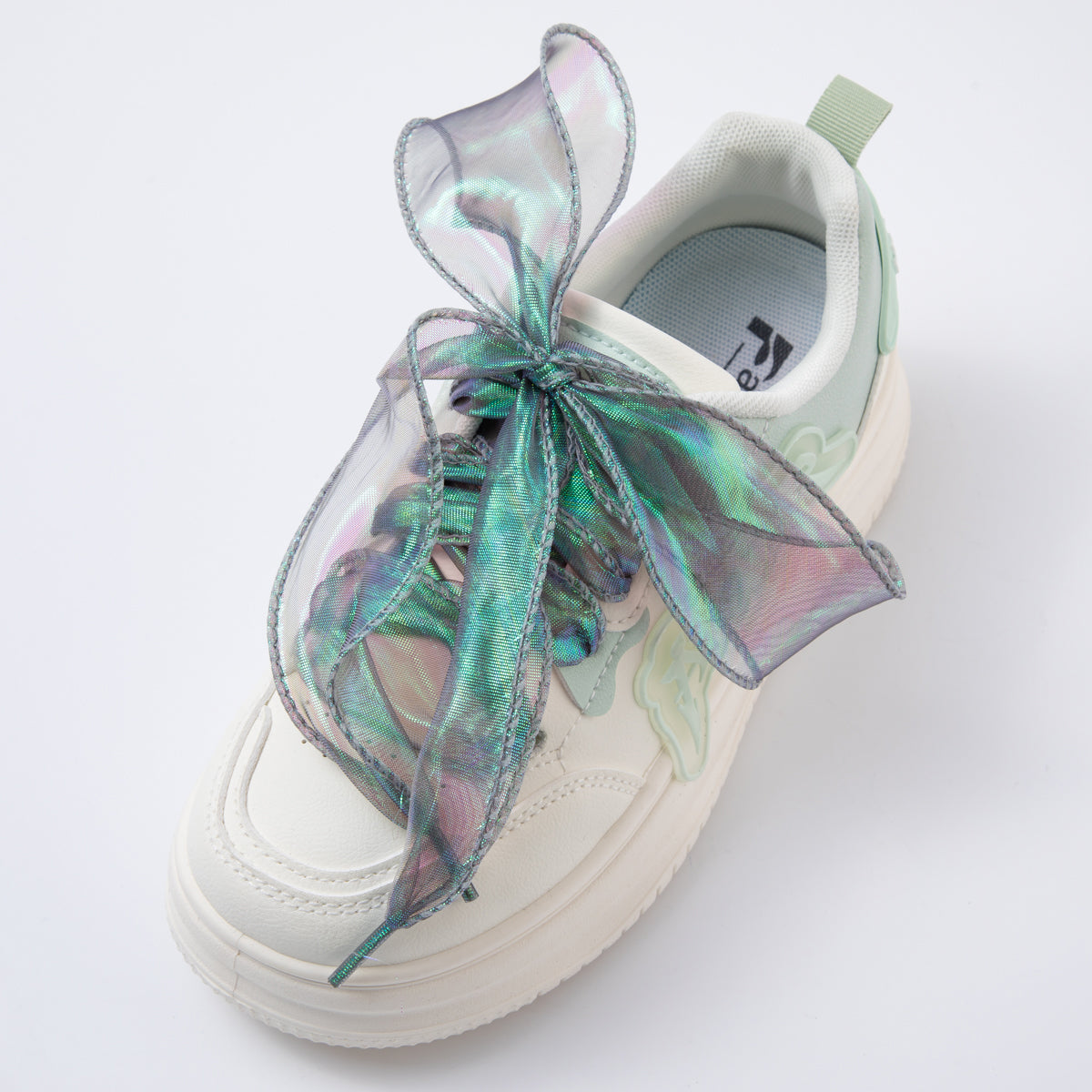 Iridescent Sheer Chiffon Fabric Ribbon Shoelaces | WB00312 - WB00314