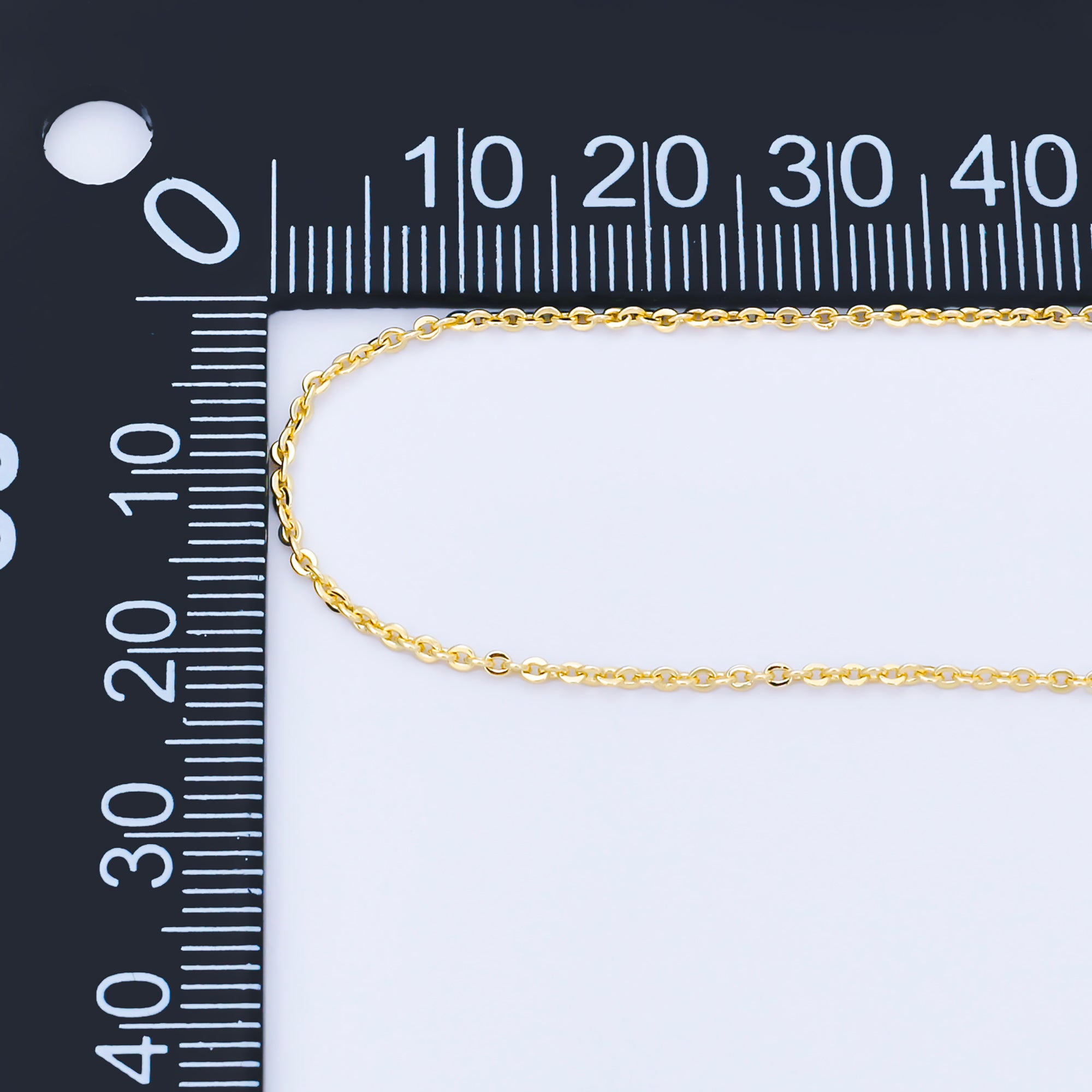 24K Gold Filled 1.4mm Minimalist Cable Chain 19 Inch Slider Necklace | WA-4024