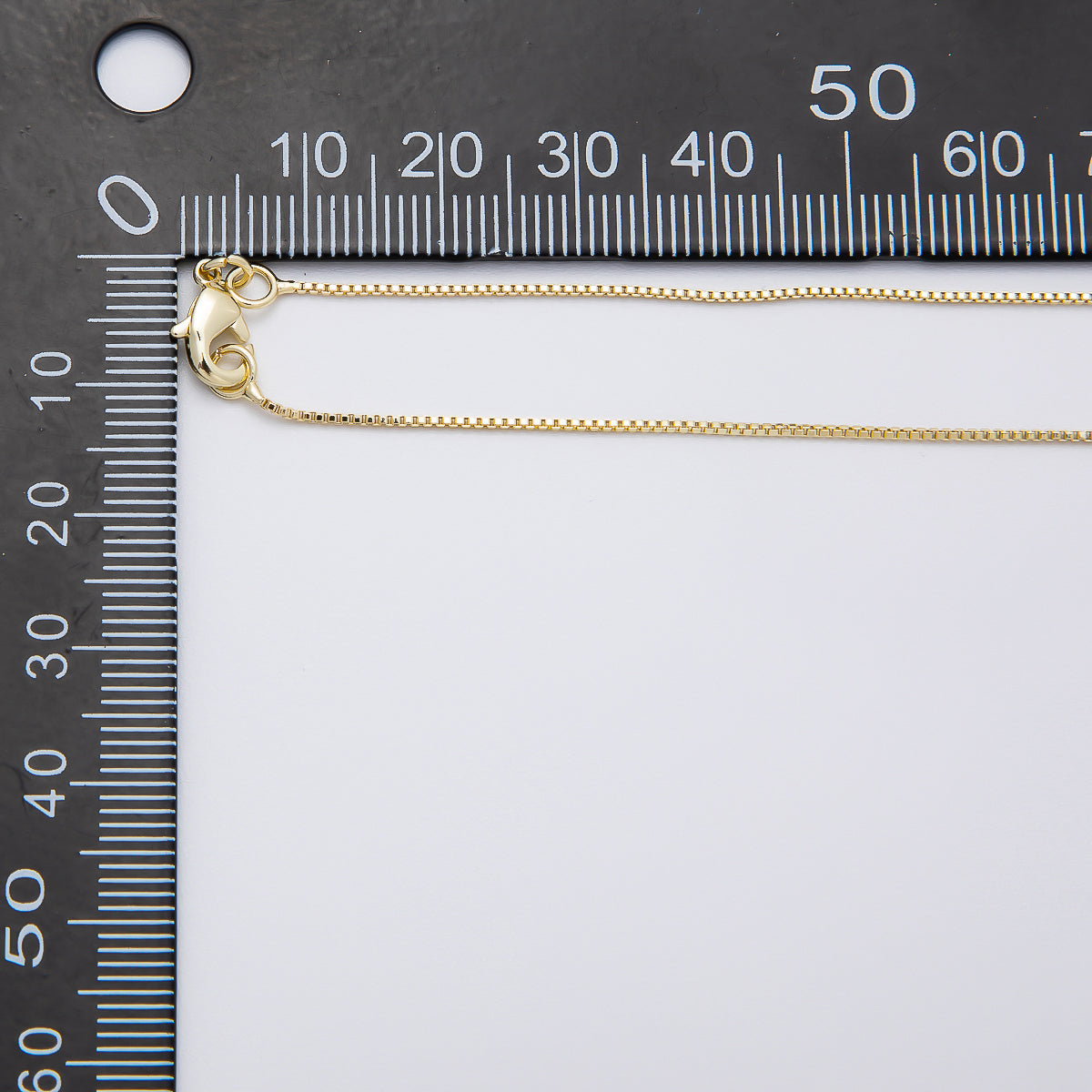 14K Gold Filled 0.6mm Minimalist Box Chain 19.5 Inch Necklace | WA-04273