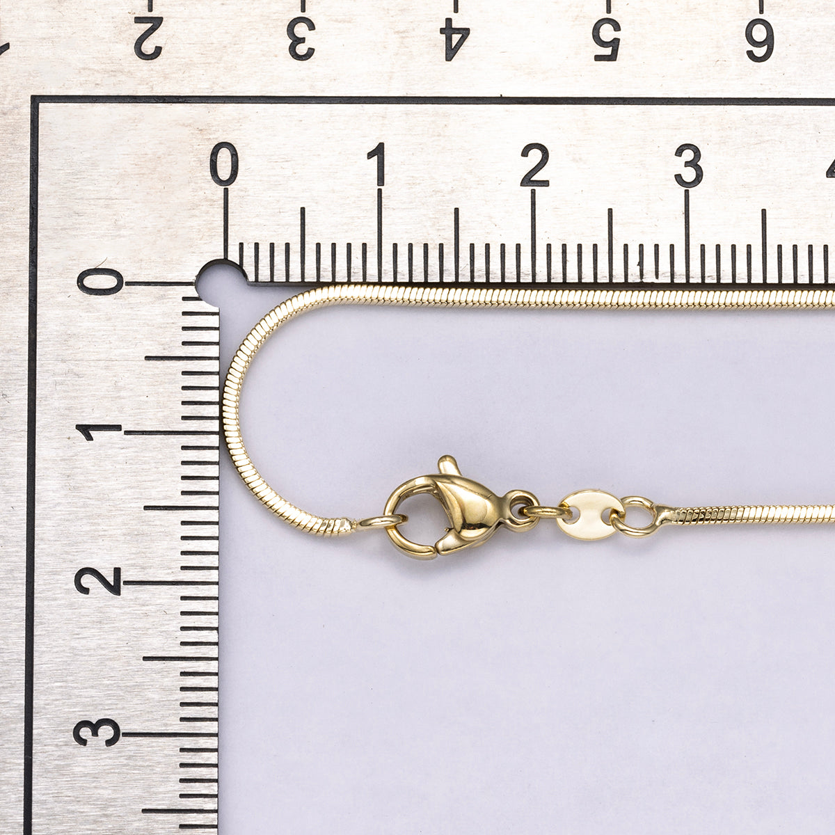 14K Gold Filled 1mm Minimalist Ribbed Snake Chain 20 Inch Necklace | WA-04286