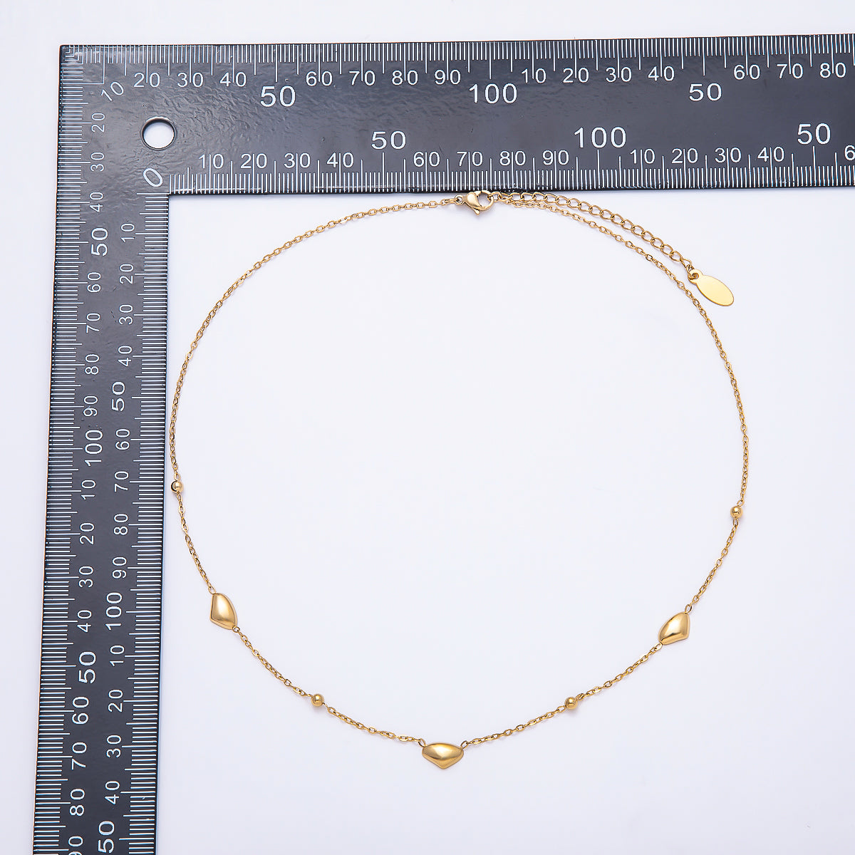 Stainless Steel 3mm Minimalist Molten Pebble Cable Chain 16 Inch Necklace | WA-00993