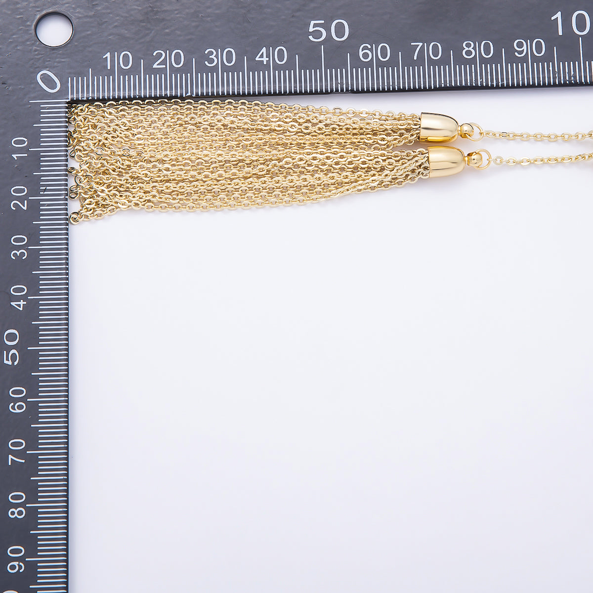 16K Gold Filled 2mm Tassel Adjustable Bolo Slider Lariat 13 Inch Necklace | WA-00313