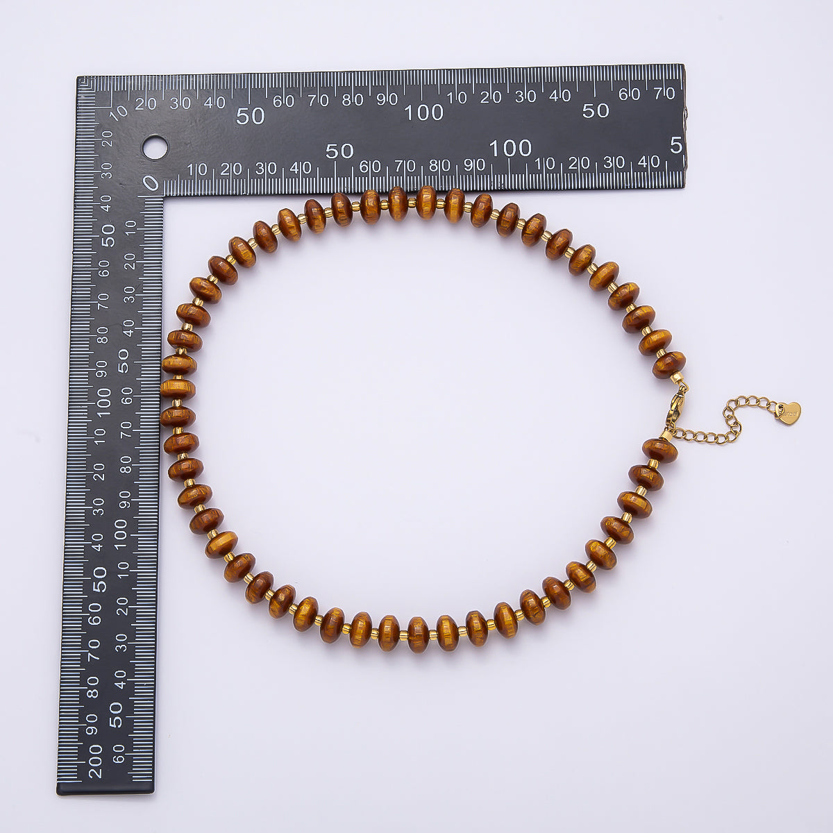 Stainless Steel 10mm Rondelle Resin Bead 16 Inch Necklace w. Extender | WA-04601 ~ WA-04606