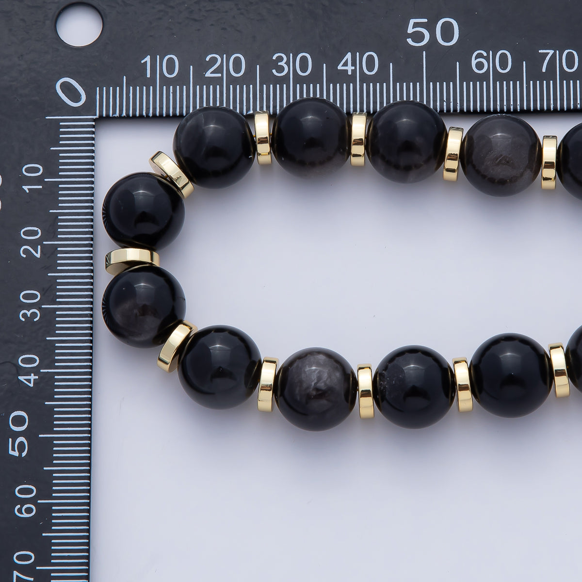 18K Gold Filled 12mm Natural Gemstone Paperclip Half Chain 17 Inch Necklace | WA-3486 ~ WA-3491