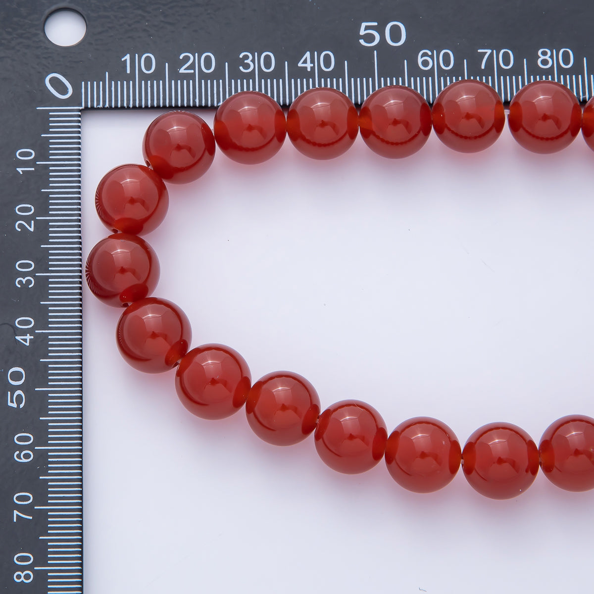 12.7mm Red Carnelian Round Natural Gemstone Bead Strand Finding | WA-3481