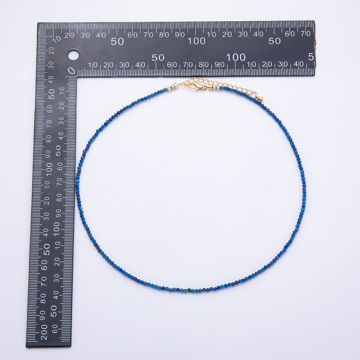 Handmade 2mm Multi Color Faceted Tiny Round Bead Strand Gemstone Chain 16.5 Inch Necklace | WA-00322 - WA-00324