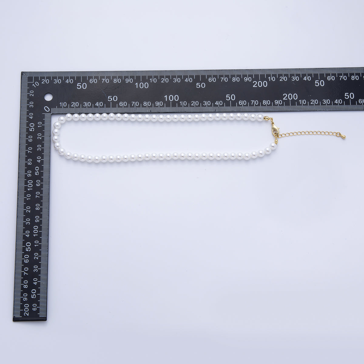 14K Gold Filled 6mm White Natural Shell Pearl Choker Necklace | WA-4060