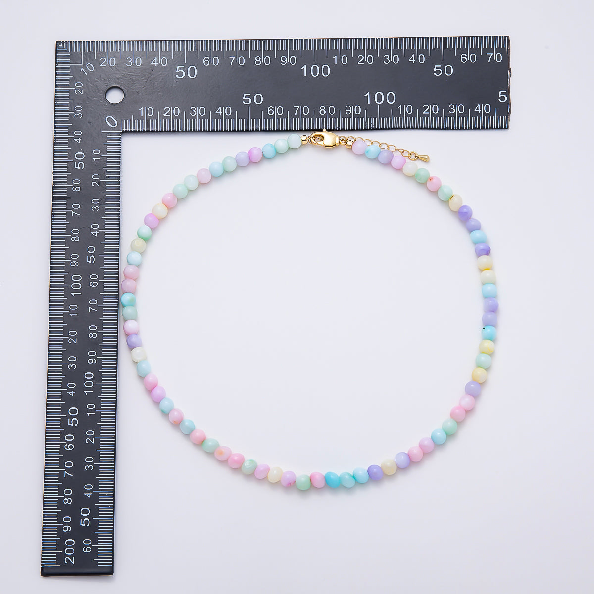 18K Gold Filled 6mm Morganite, Pink Round Gemstone Chain 16.65 Inch Necklace | WA-00408 WA-00414