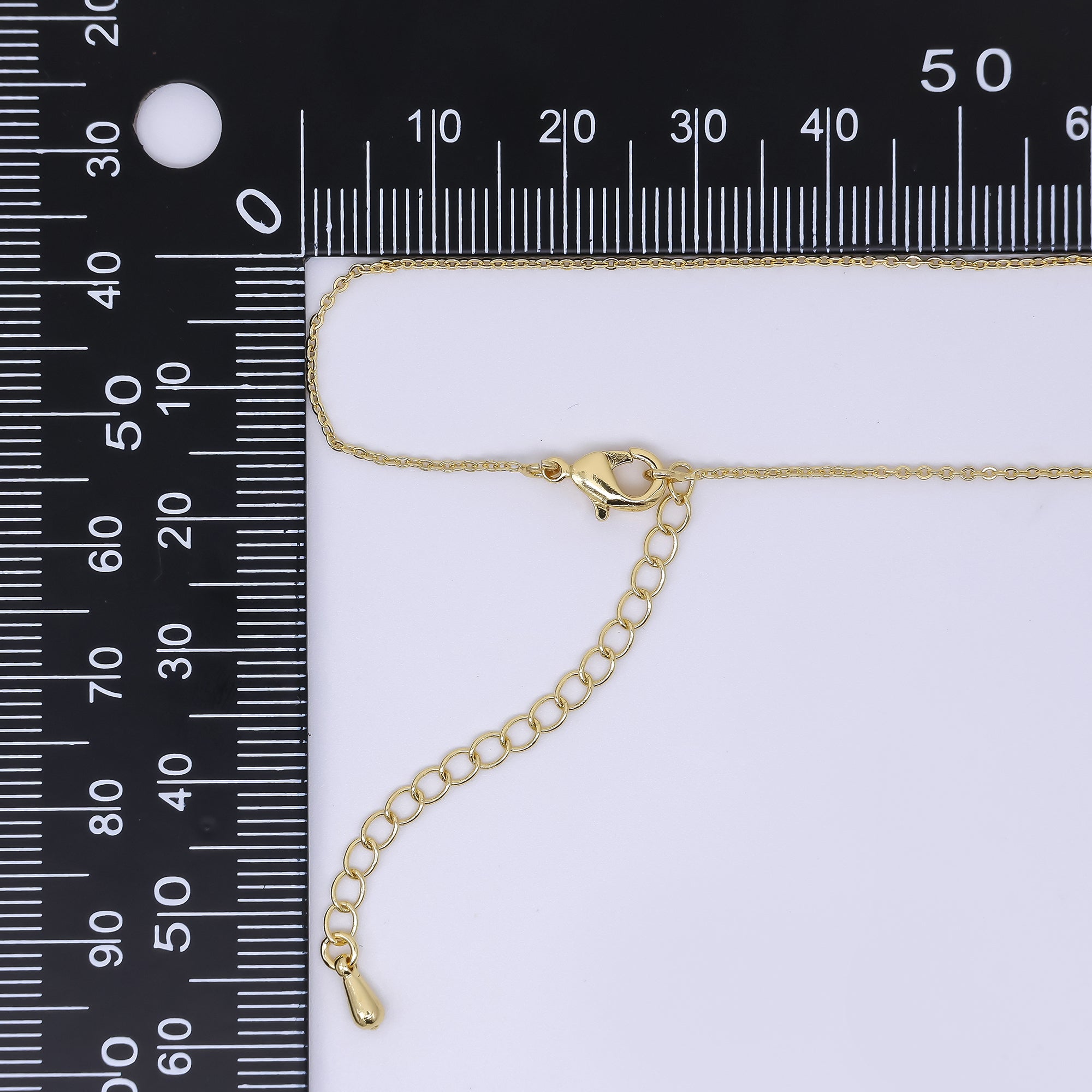 24K Gold Filled 1mm Dainty Minimalist Cable Chain 19.5 Inch Necklace w. Extender | WA-3242