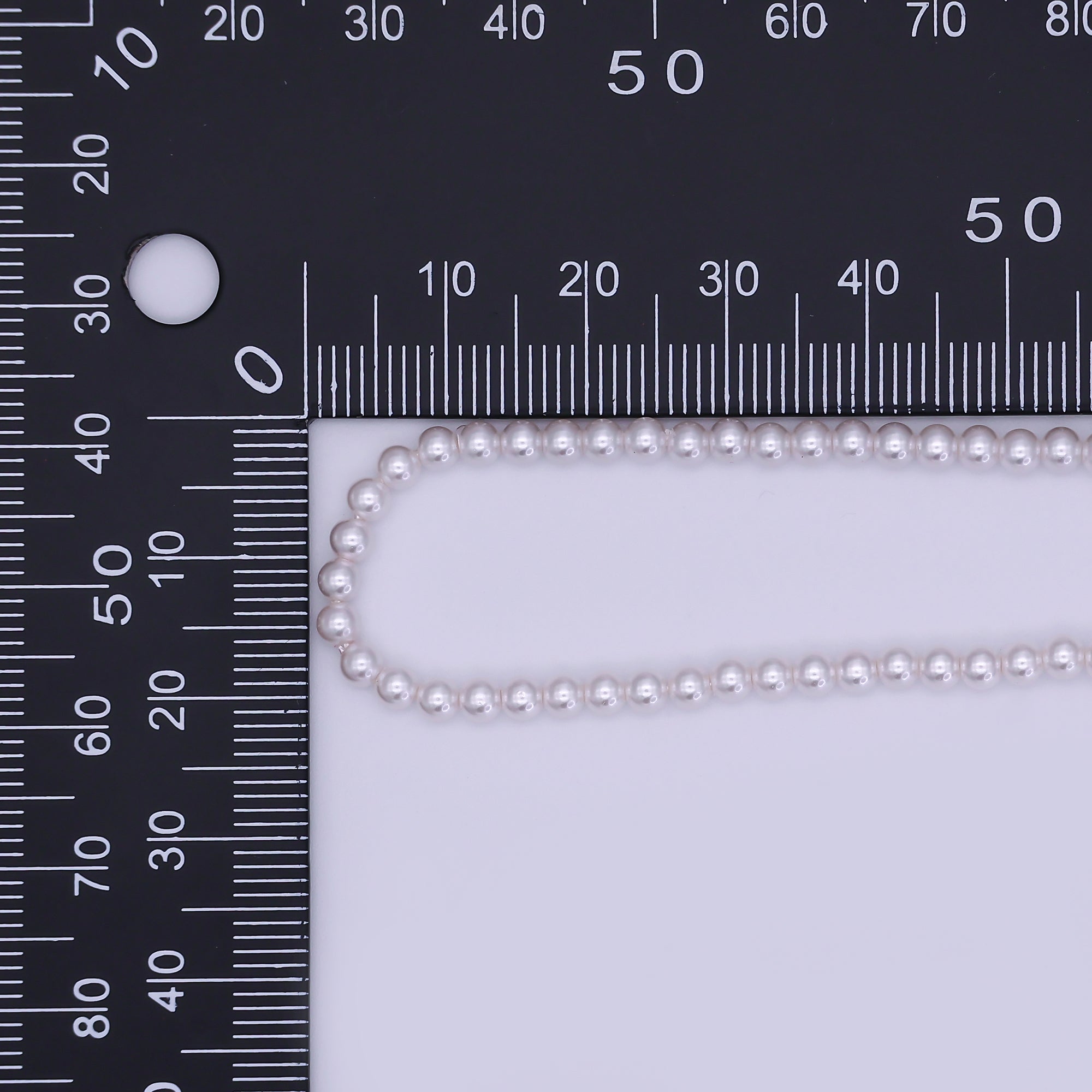 24K Gold Filled 3mm, 4mm, 6mm, 8mm, 10mm Light Pink Round Shell Pearl 17 Inch Necklace | WA-2821 ~ WA-2825