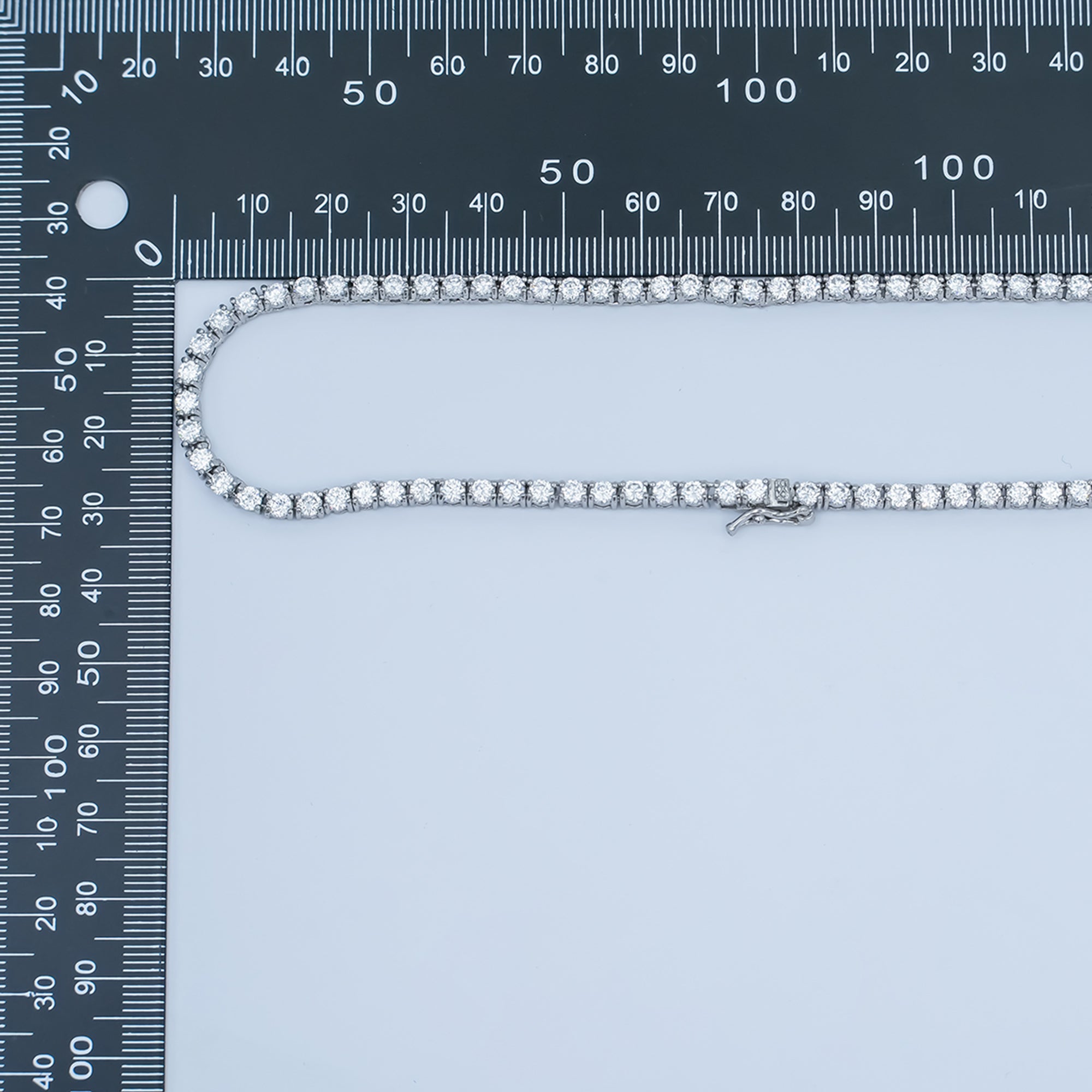 White Gold Filled 3.5mm Clear CZ Tennis Chain 17 Inch Necklace | WA-3021