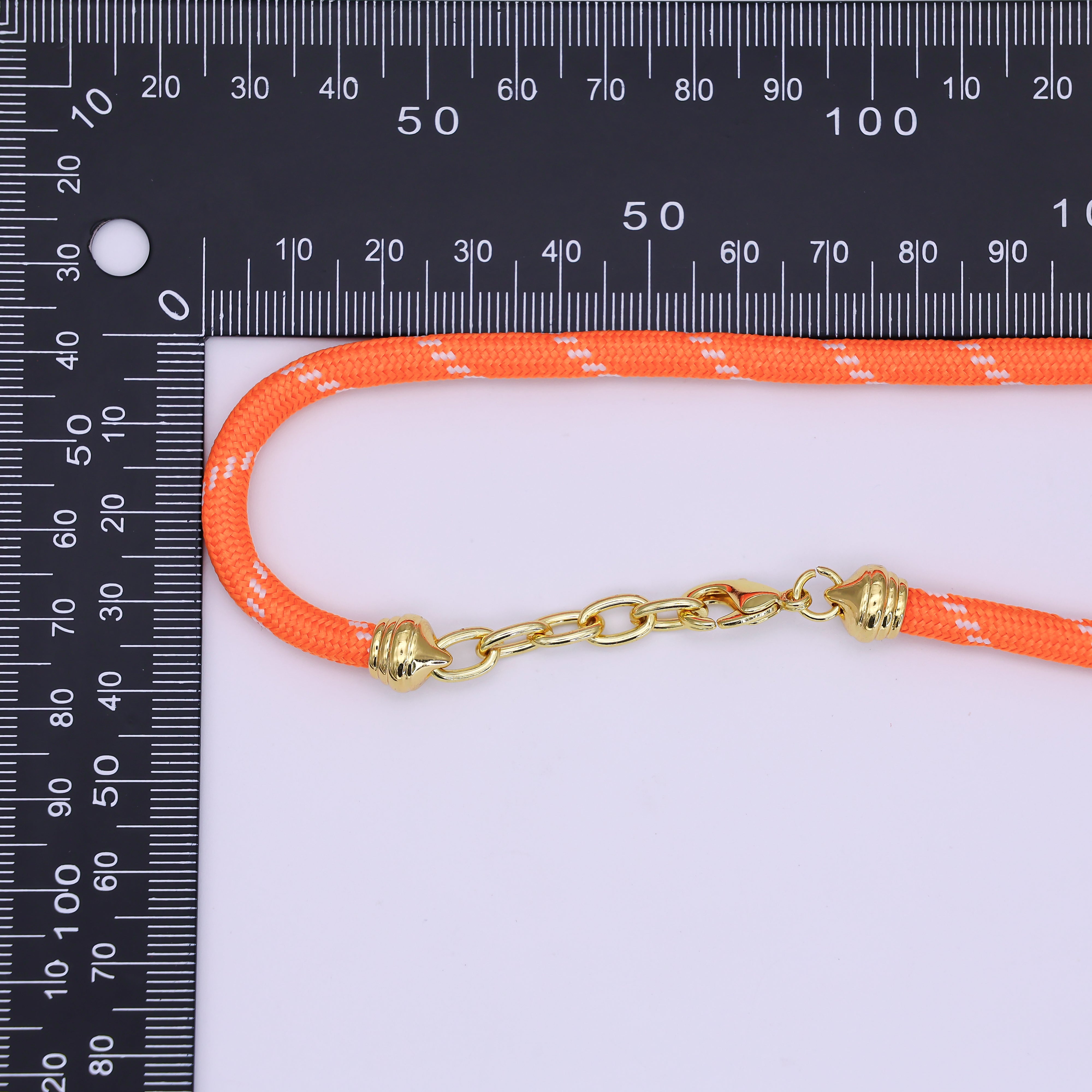 24K Gold Filled Red, Pink, Blue, Green, Beige, Teal Cord Chain Necklace | WA-3061 ~ WA-3066