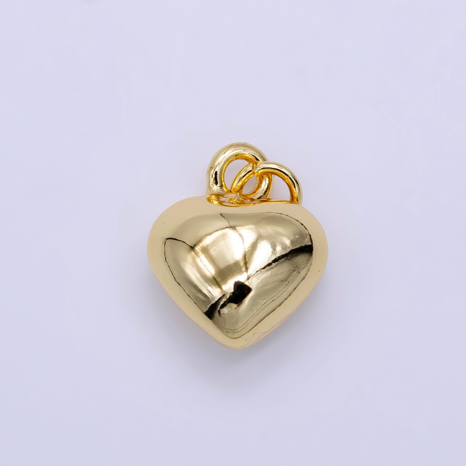 Dije de corazón relleno de oro de 16 quilates para componente de fabricación de joyas de amor de San Valentín | X-202 X-203