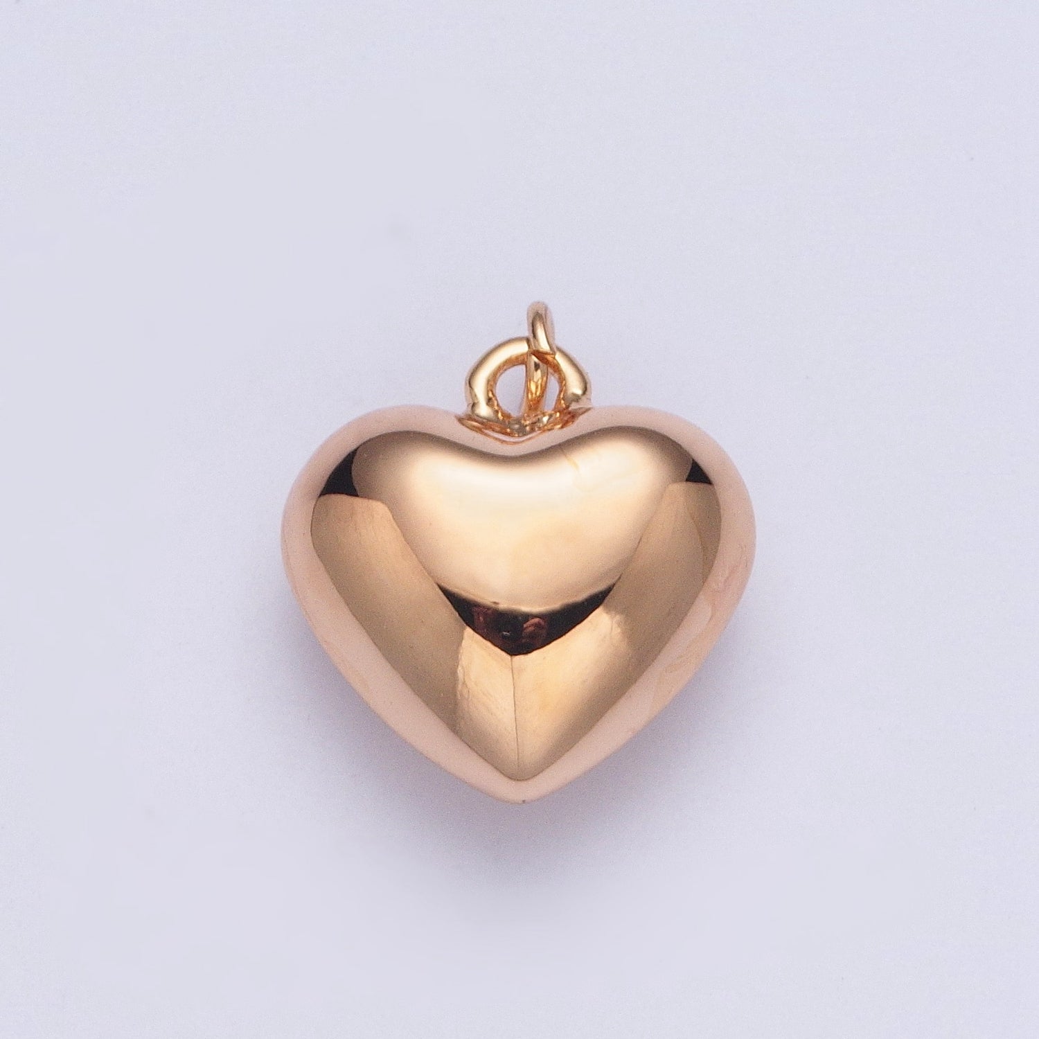 Dije de corazón relleno de oro de 16 quilates para componente de fabricación de joyas de amor de San Valentín | X-202 X-203