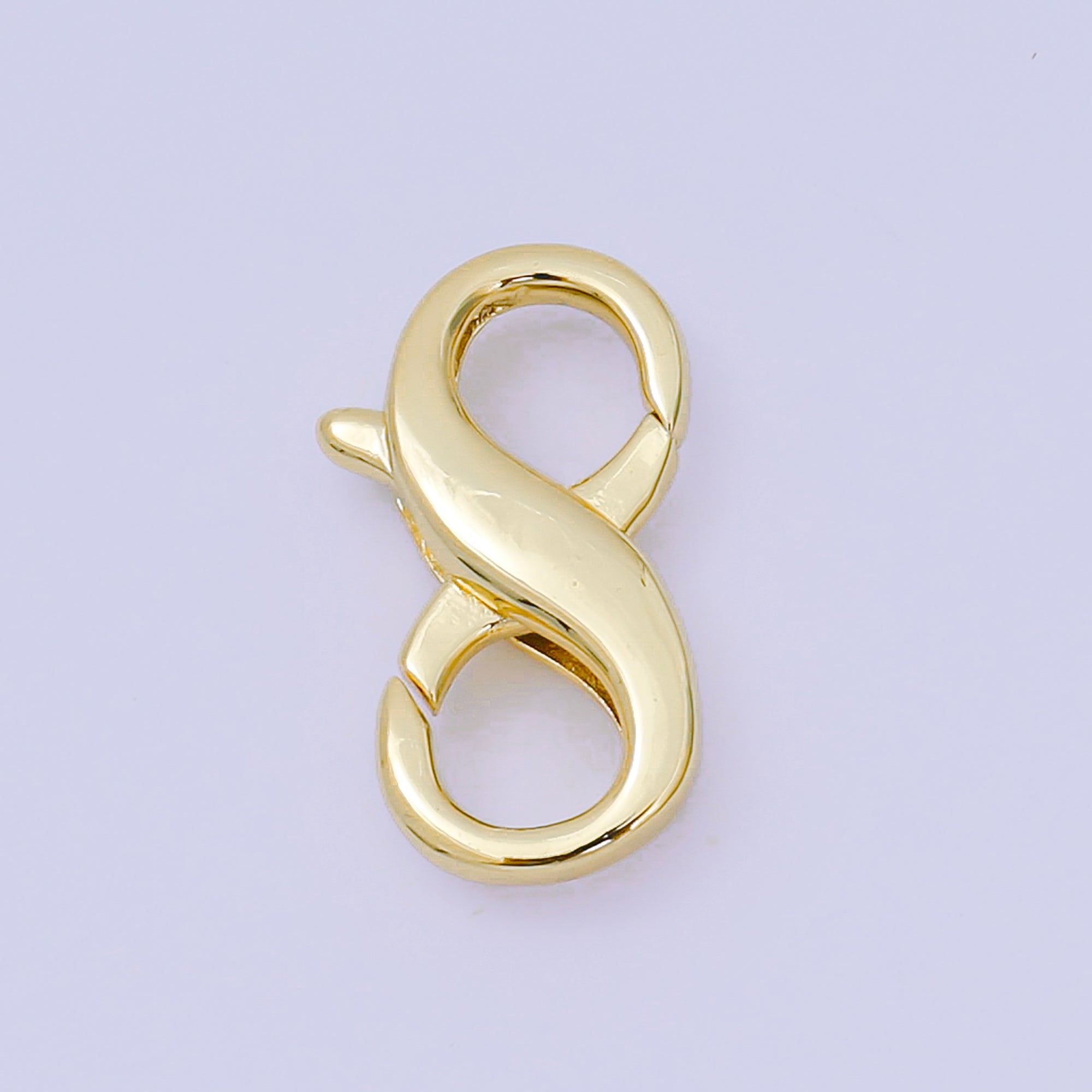 14K Gold Filled 18mm Double Opening Infinity Lobster Clasp Closure Finding in Gold & Silver | Z1339