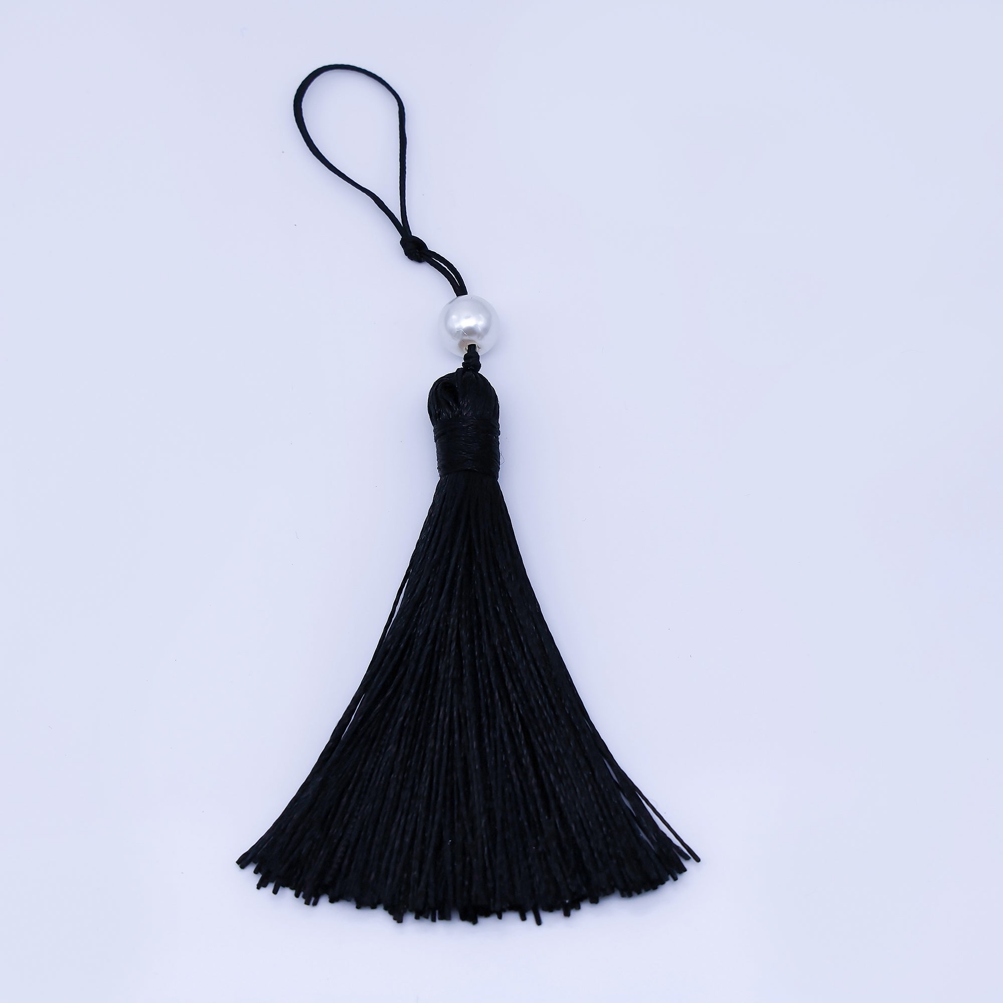 150mm Black Tassel Shell Pearl Keychain Accessories | Z1493