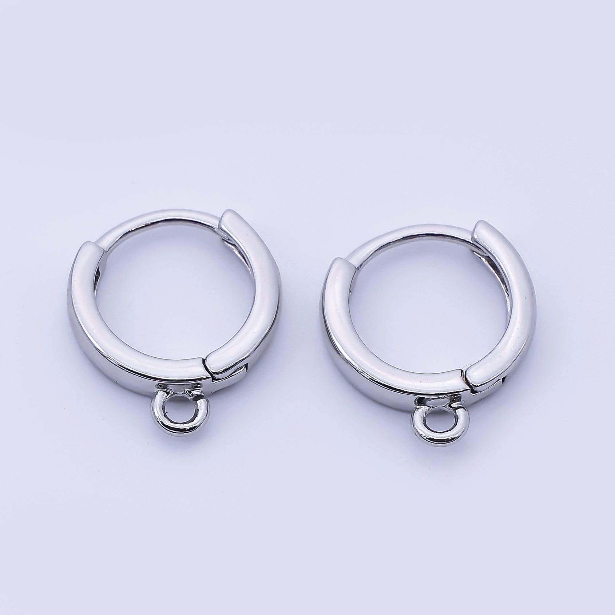 24K Gold Filled 12mm Minimalist Cartilage Drop Huggie Findings in Gold & Silver | Z1512 Z1513