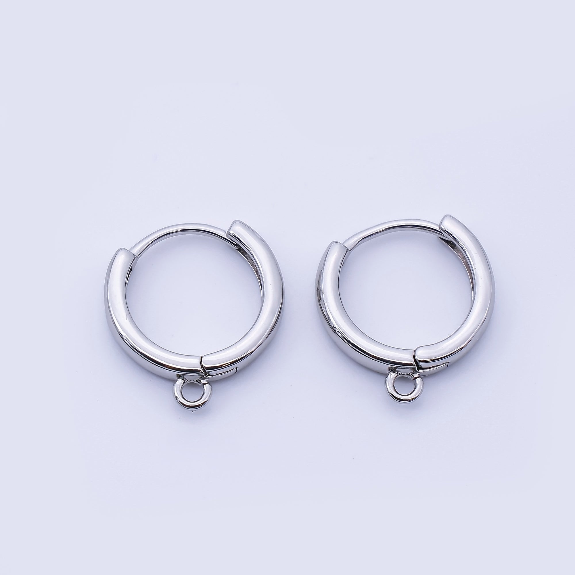 24K Gold Filled 14mm Minimalist Drop Huggie Findings in Gold & Silver | Z1514 Z1515