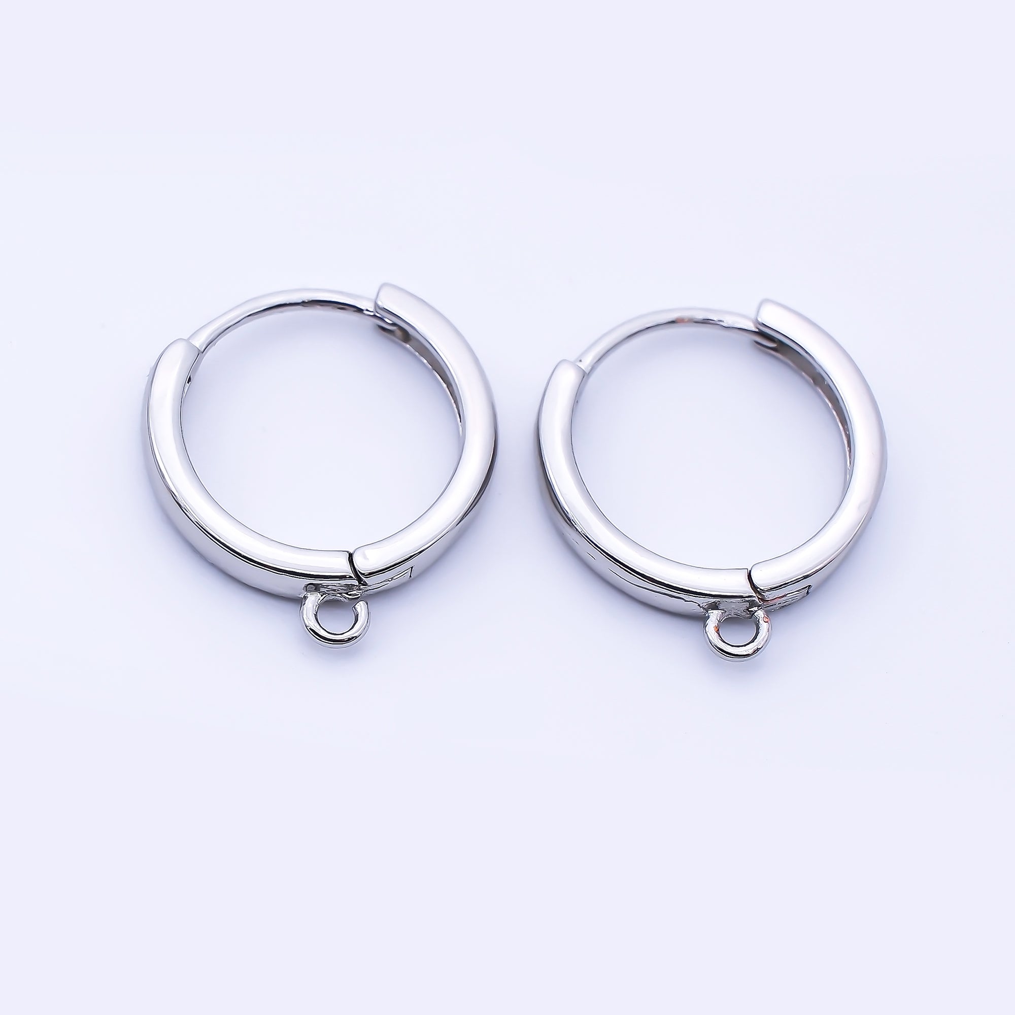 24K Gold Filled 16mm Minimalist Drop Huggie Findings in Gold & Silver | Z1516 Z1517