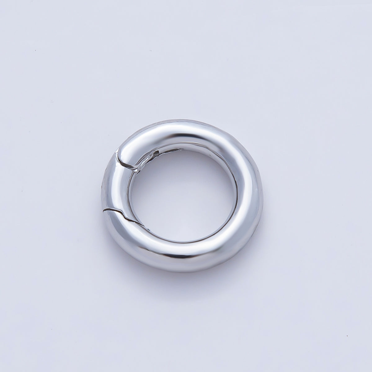 18K Gold Filled 14mm Minimalist Dainty Round Push Gate Clasp Charm Finding in Gold & Silver | Z1421