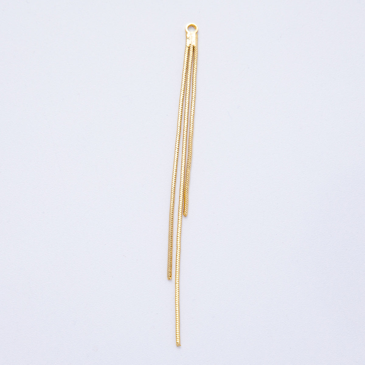 18K Gold Filled 78mm Minimalist Triple Cocoon Snake Chain Tassel Finding Fringe Jewelry | Z1641