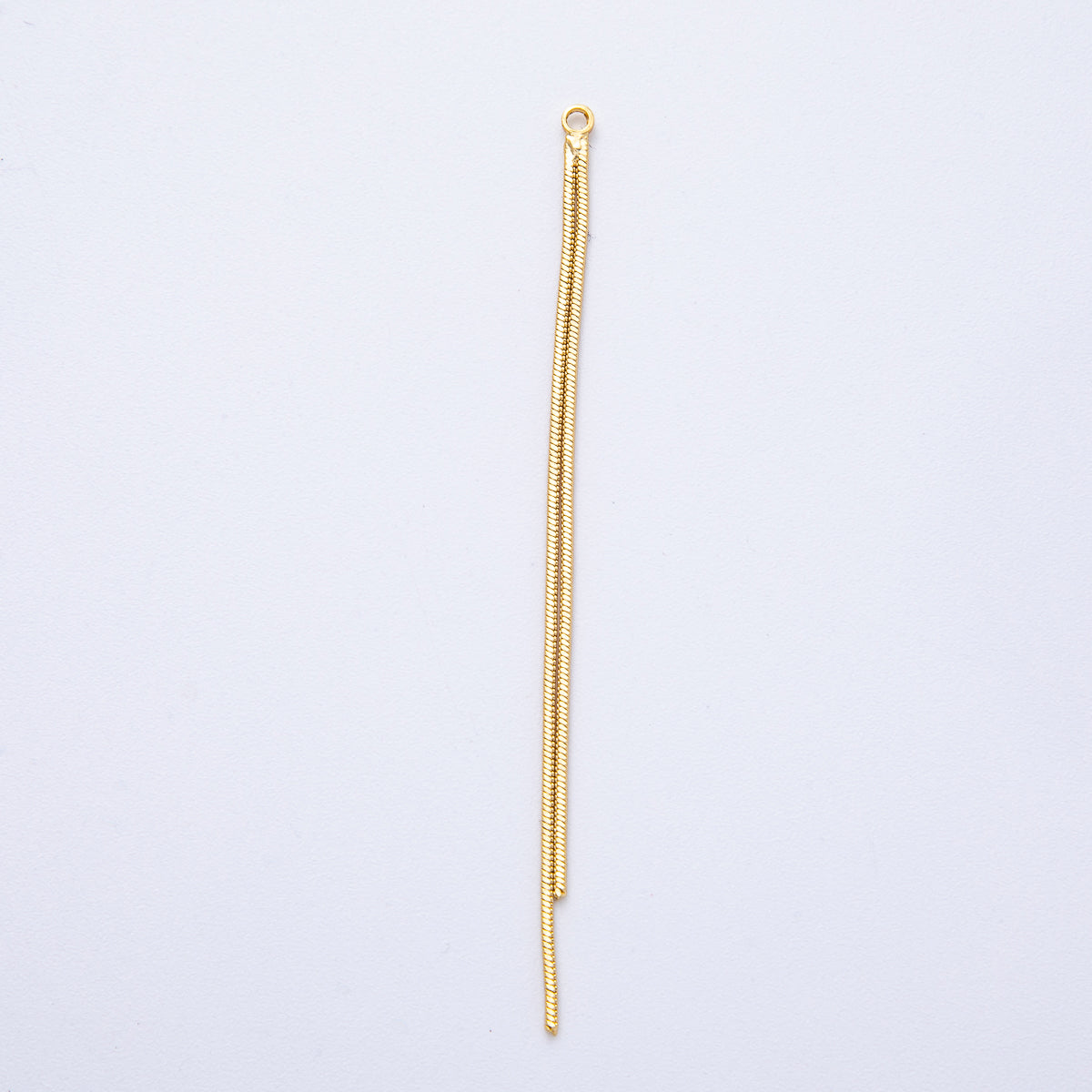 18K Gold Filled 73mm Minimalist Double Snake Chain Tassel Finding Fringe Jewelry | Z1642