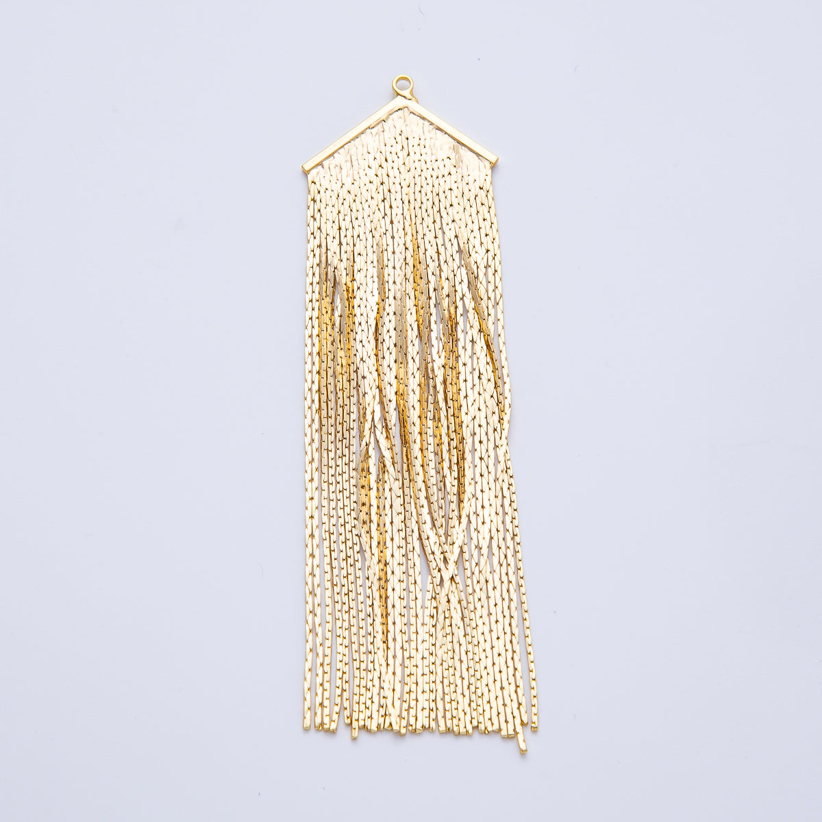 18K Gold Filled 85mm Geometric Snake Chain Tassel Finding Fringe Jewelry | Z1643