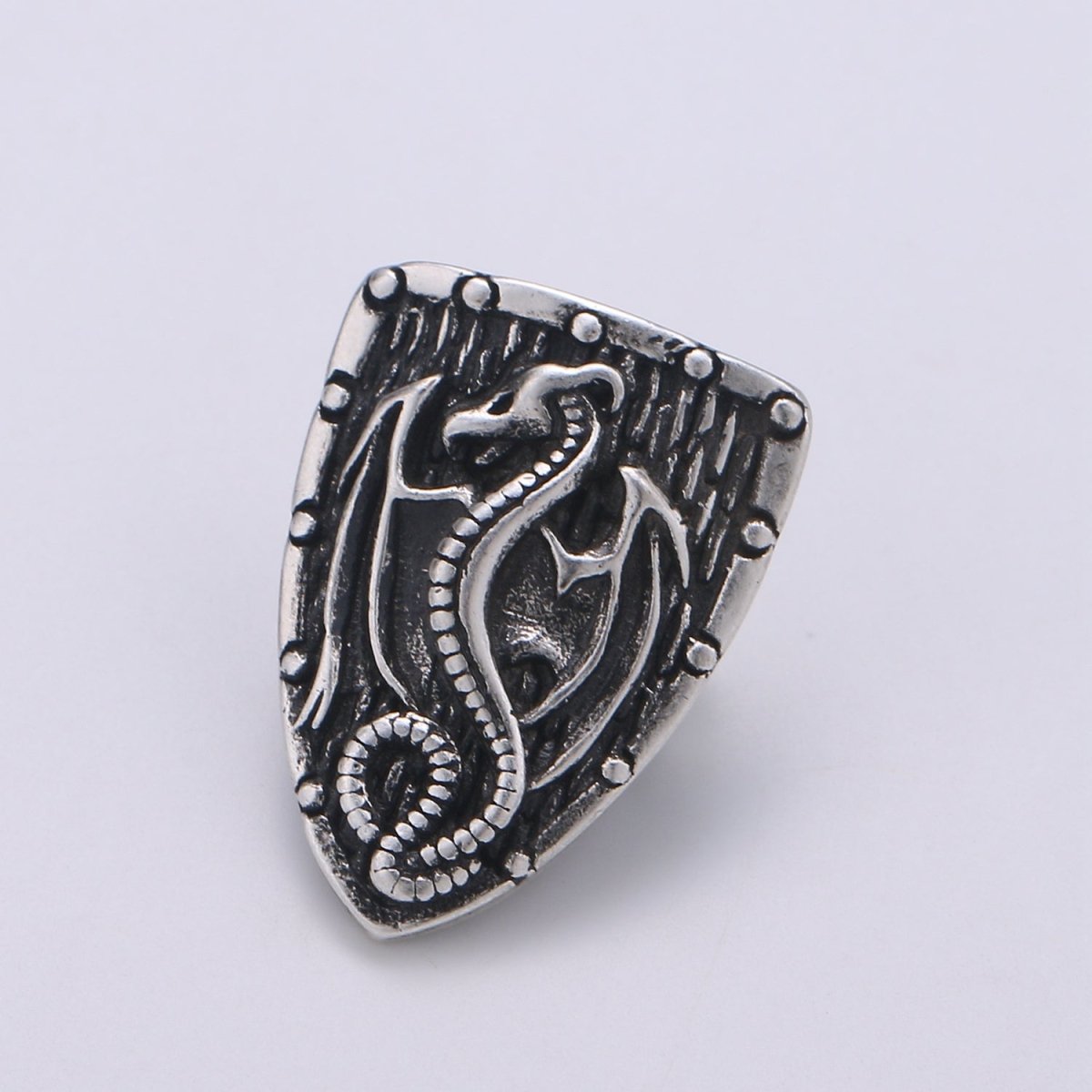 Antique Gold Dragon Beads,2 Hole Antique Silver Shield Spacer Beads for Bracelet Component Men Jewelry Making Supply, D - 810 - D - 812 - DLUXCA