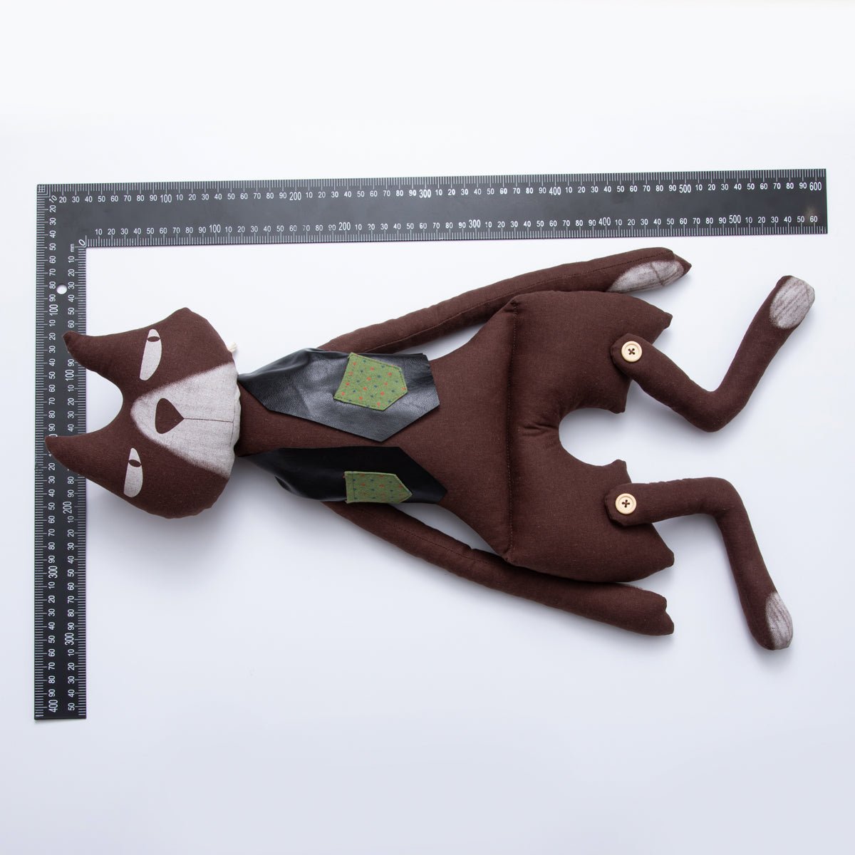 Big Handmade Black Cat Fabric Halloween Decoration Ornaments Stuffed Animal Door Wall Haunted House Accents WB - 00071 - DLUXCA