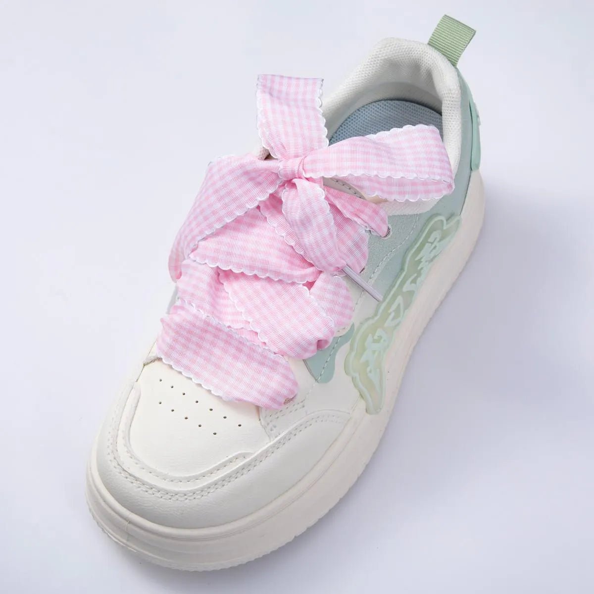 Black, Blue, Red, Pink Gingham Checkered Retro Ribbon Shoelaces | WB00296 - WB00299 - DLUXCA