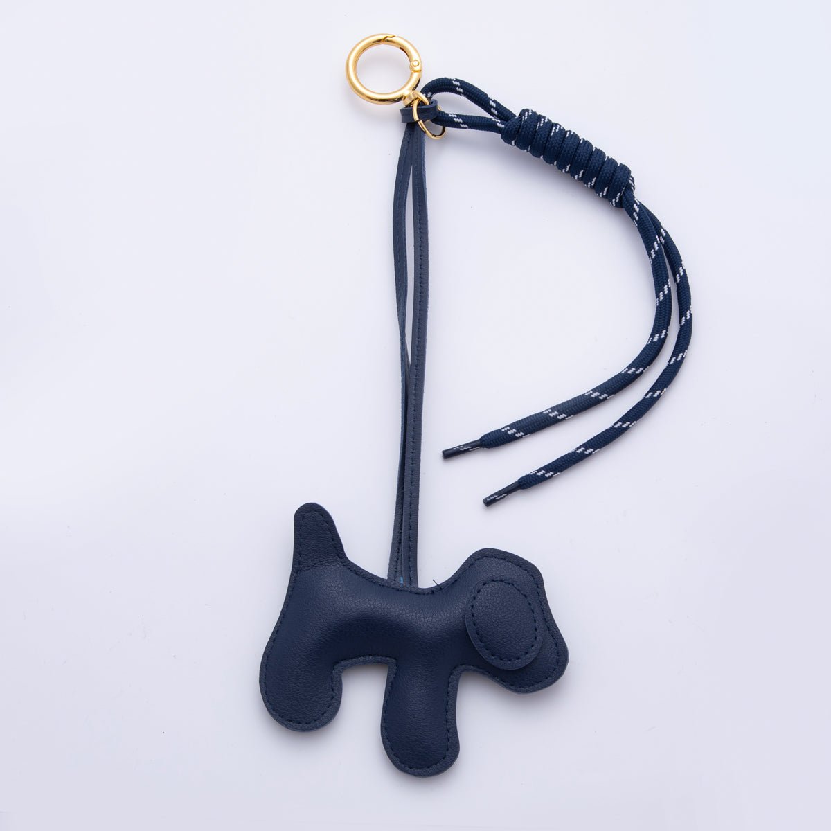 Black Brown Leather Dog Keyring Purse Bag Backpack Charm Accessory WB - 00076 - DLUXCA