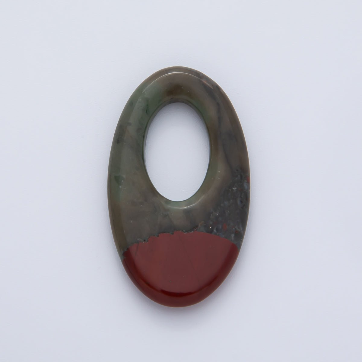 Bloodstone, Amazon, Amethyst Natural Gemstone 35mm Oblong Oval Finding | Z1441 ~ Z1446 - DLUXCA