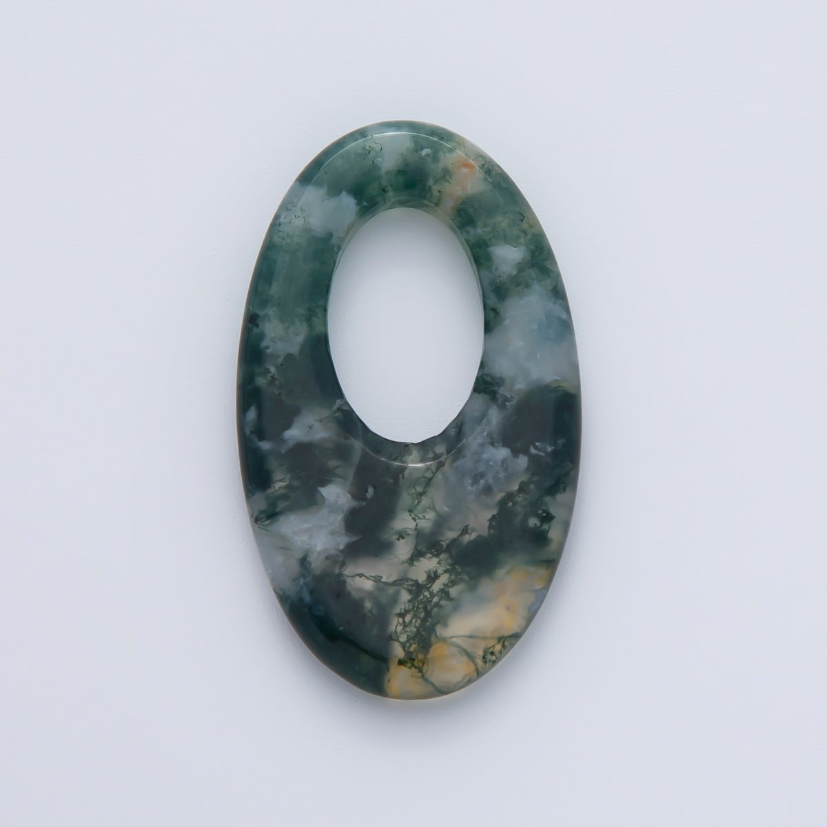 Bloodstone, Amazon, Amethyst Natural Gemstone 35mm Oblong Oval Finding | Z1441 ~ Z1446 - DLUXCA