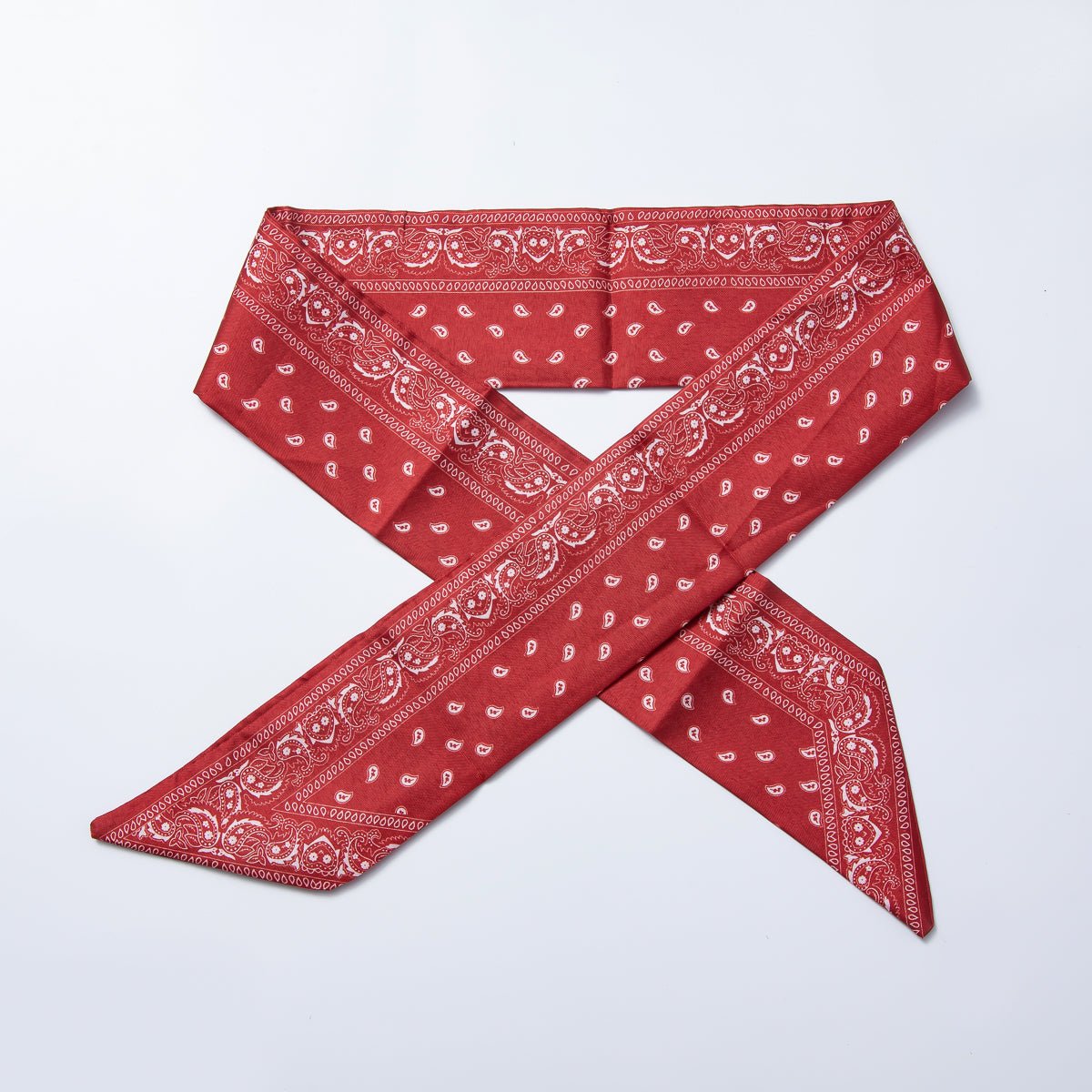 Brown Leaf, Red, Blue 73mm Soft Faux Silk Bandana Scarf Necklace | WA - 1758 - DLUXCA