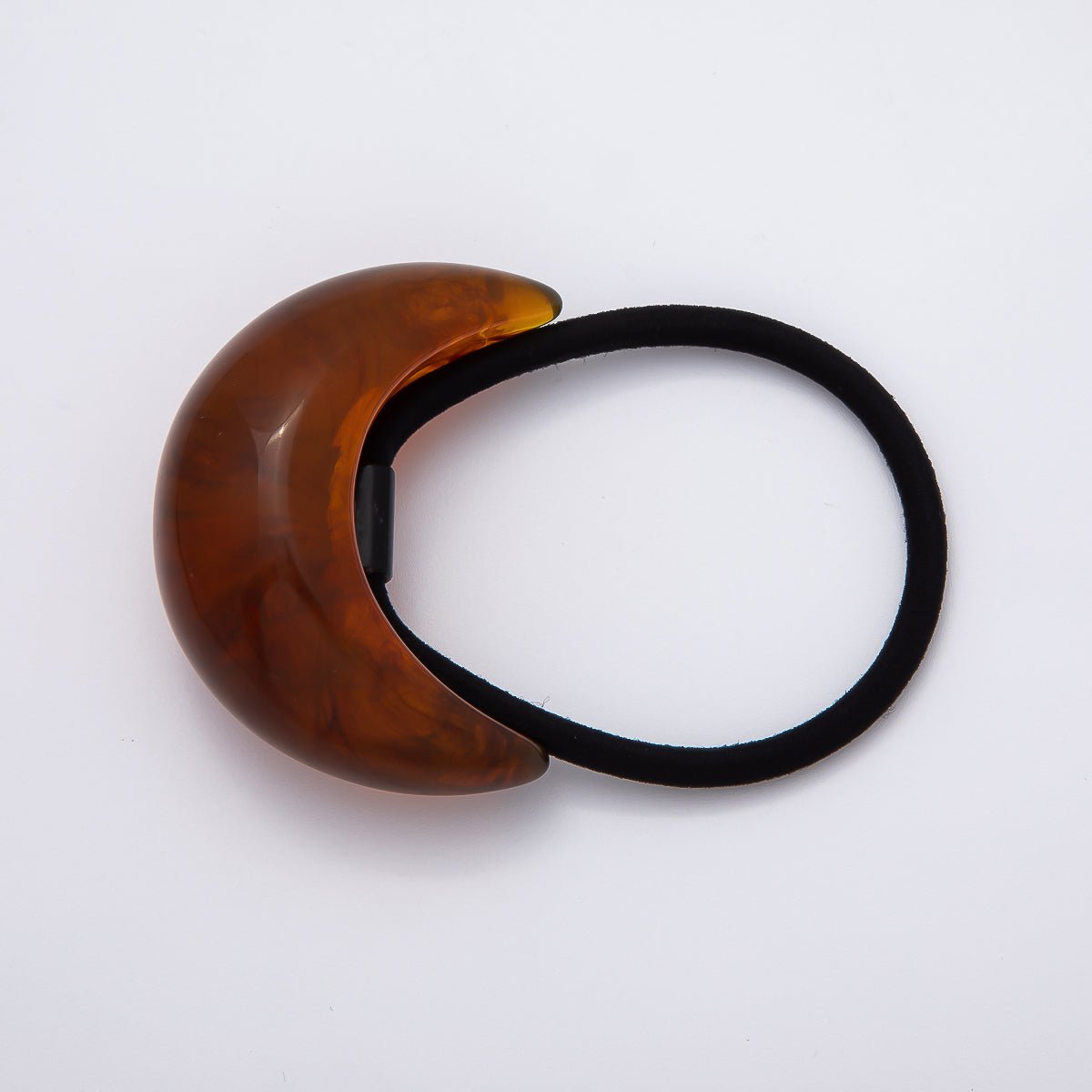 Brown Tortoise Shell Cuff Resin Cotton Elastic Hair Tie Band Accessories | BH - 00120 - DLUXCA