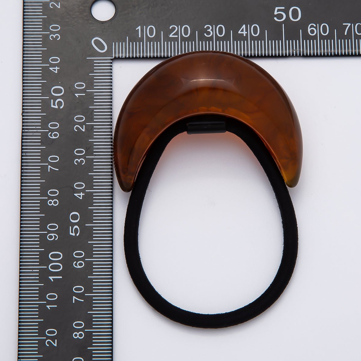 Brown Tortoise Shell Cuff Resin Cotton Elastic Hair Tie Band Accessories | BH - 00120 - DLUXCA