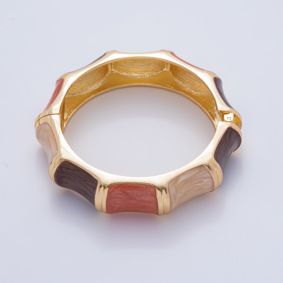 Chunky Gold Filled Enamel Pastel Mosaic Bracelet | WAA3354 - WAA3356 - DLUXCA