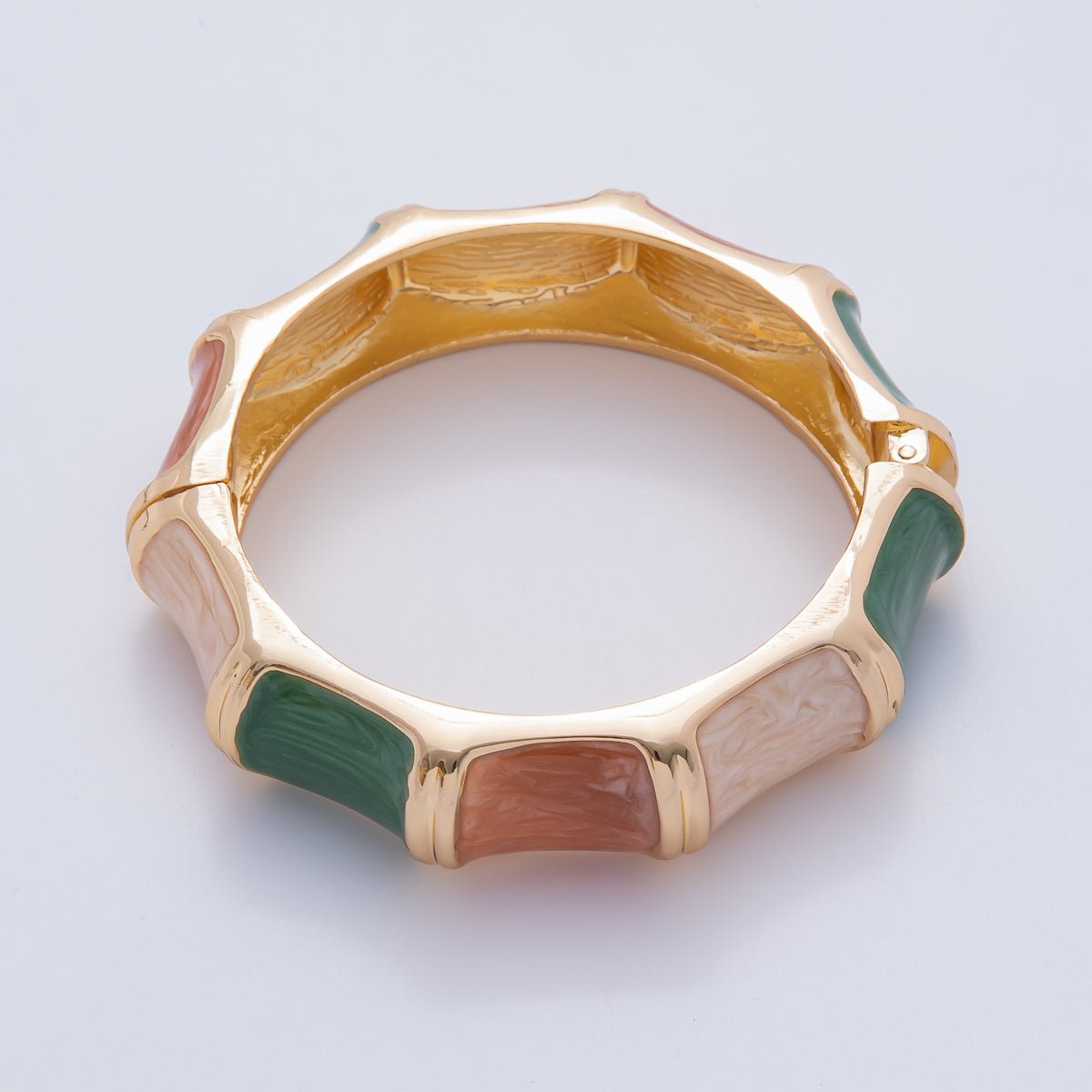 Chunky Gold Filled Enamel Pastel Mosaic Bracelet | WAA3354 - WAA3356 - DLUXCA
