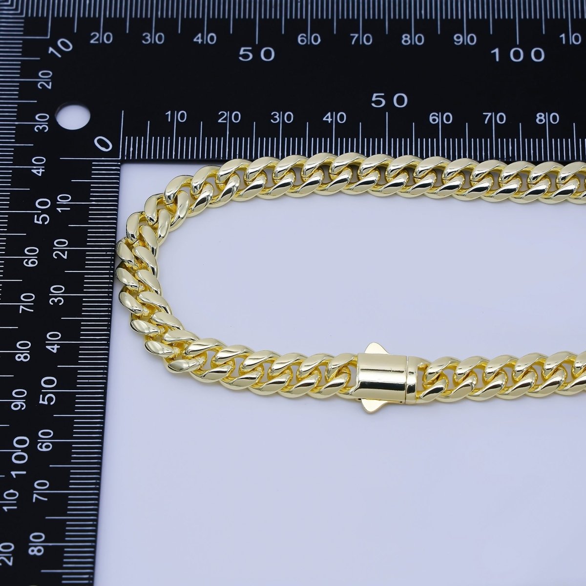 Chunky Gold Stainless Steel Men's Cuban Link Chain Necklace 18.11” Long, 12mm Wide WA - 3908 - DLUXCA