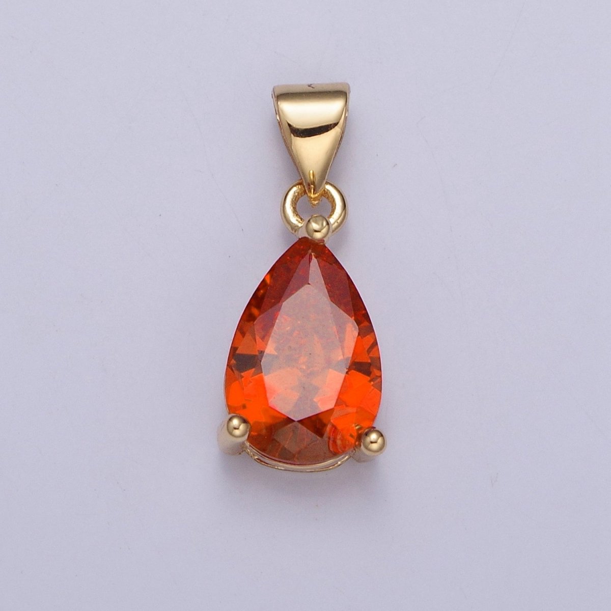 Cubic Zirconia Teardrop Pendant For Jewelry Making I - 098 I - 124 I - 136 I - 144 I - 146 I - 147 I - 150 - DLUXCA
