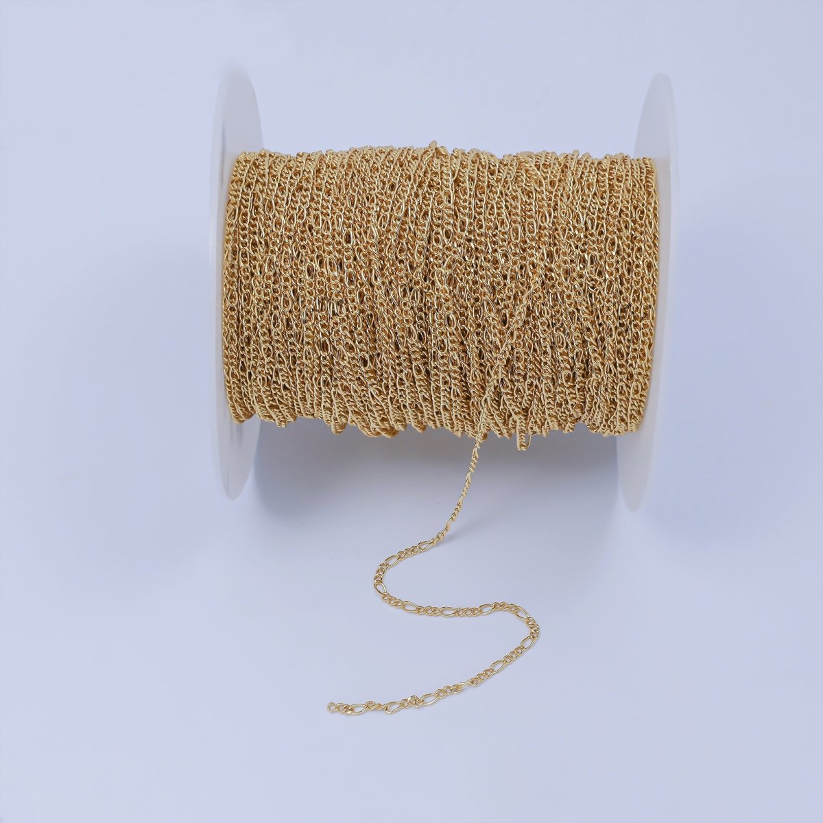 Dainty 1 yard 2mm 16K Gold Filled Figure Eight FIGARO Chain, Gold Figure Eight Chain, Figure 8 Chain Necklace for Jewelry Making Supply | ROLL - 156 - DLUXCA