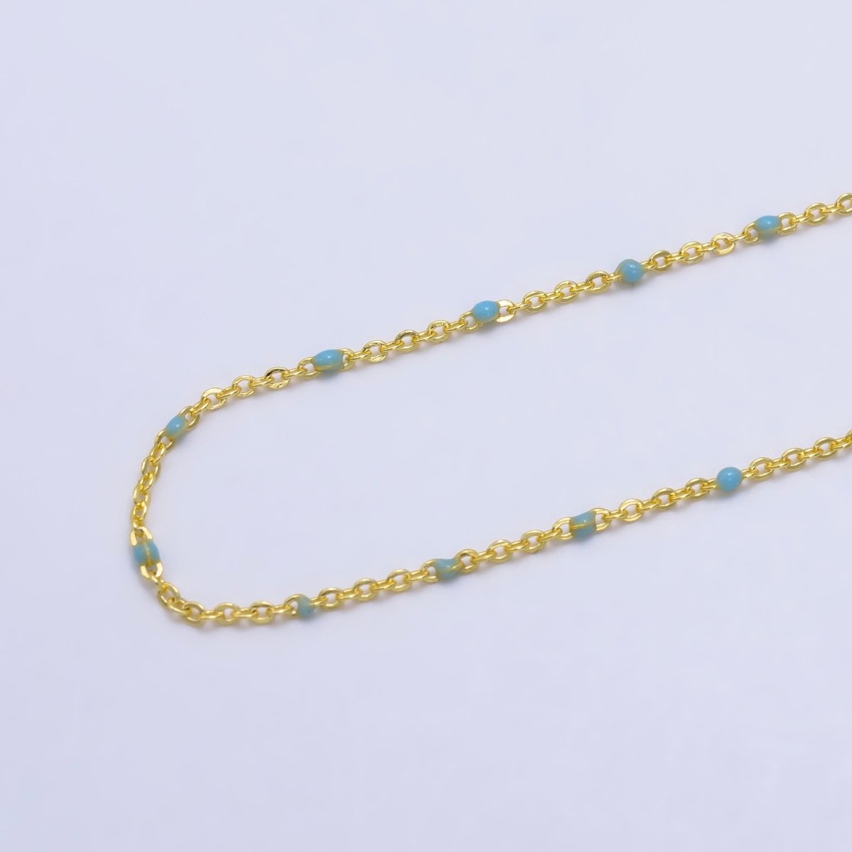 Dainty 16k Gold Filled Satellite Enamel Chain By the Yard Wholesale Unfinished Chain by Yard for Bracelet Necklace Minimalist Jewelry | ROLL - 1391 ROLL - 1392 ROLL - 1393 ROLL - 1408 - DLUXCA