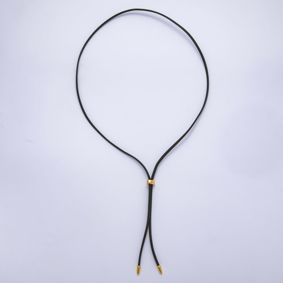 Dainty 2.5mm Leather Bolo Slide Adjustable 26 Inch Lariat Necklace | WA - 04338 ~ WA - 04343 - DLUXCA