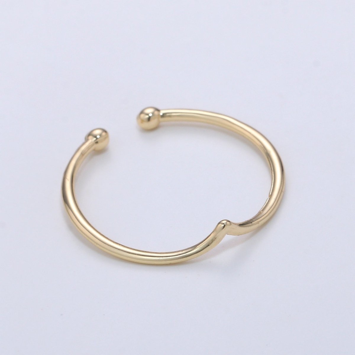 Dainty Chevron Ring - Gold Stacking Ring - Thin Ring - Open Ring - Triangle Ring - Thin Band - Simple Gold Ring Minimalist Jewelry R - 081 - DLUXCA