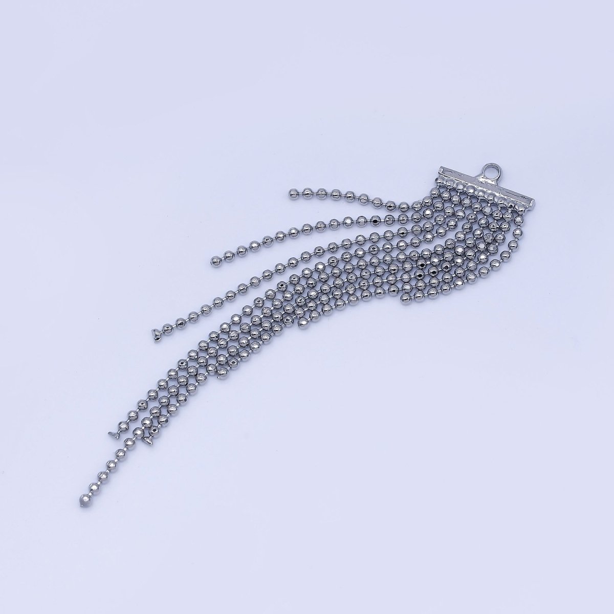 Dainty Gold 62mm Tassel Beaded Chain Drop Charm Fringe Jewelry | AF1585 AH637 - DLUXCA