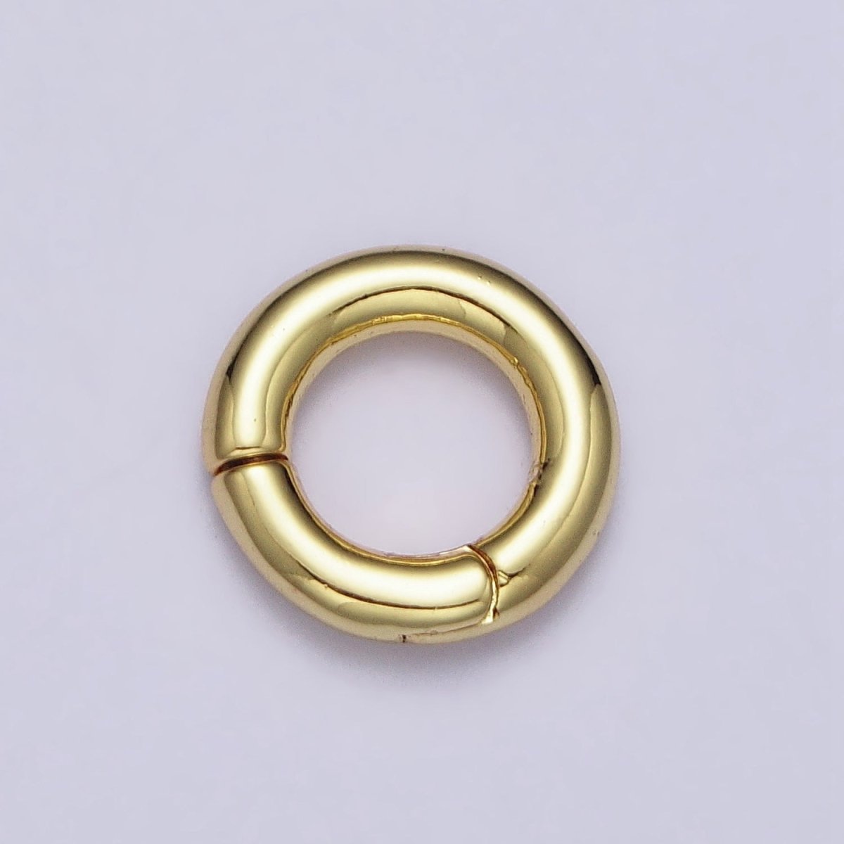 Dainty Gold Silver Spring Gate Ring 11mm, 15mm Round Circle Ring, Round Clasp, Push Clip Clasp, Spring Gate for Jewelry Making Z - 340 Z - 341 Z - 352 Z - 353 - DLUXCA