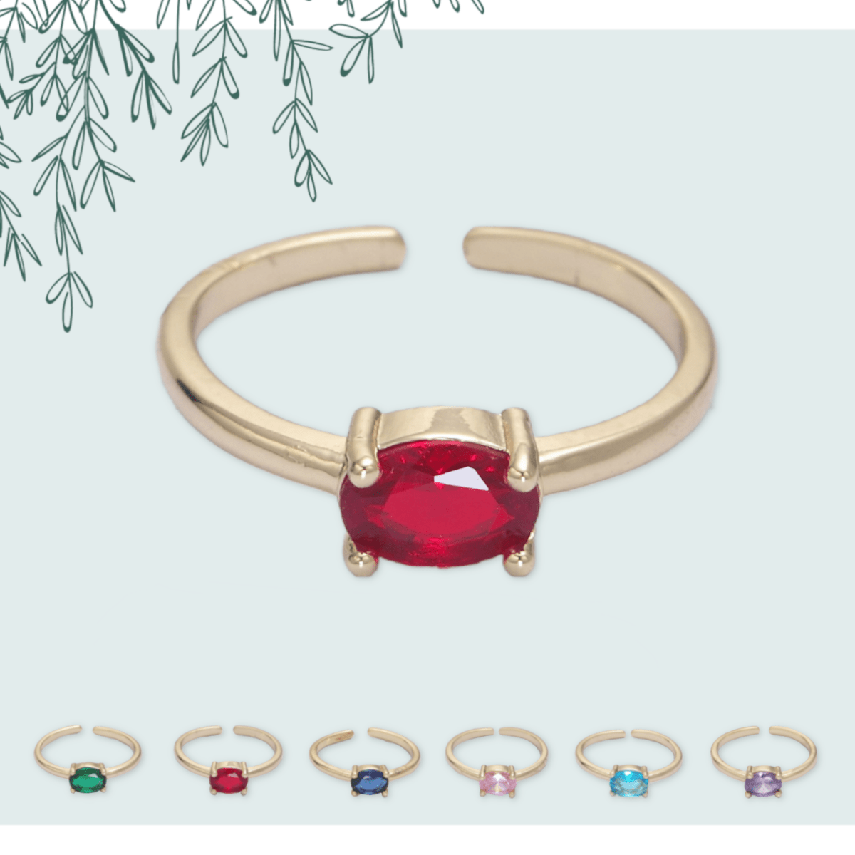 Dainty Solitaire CZ Ring For Minimalist Jewelry U - 269 ~ U - 274 - DLUXCA