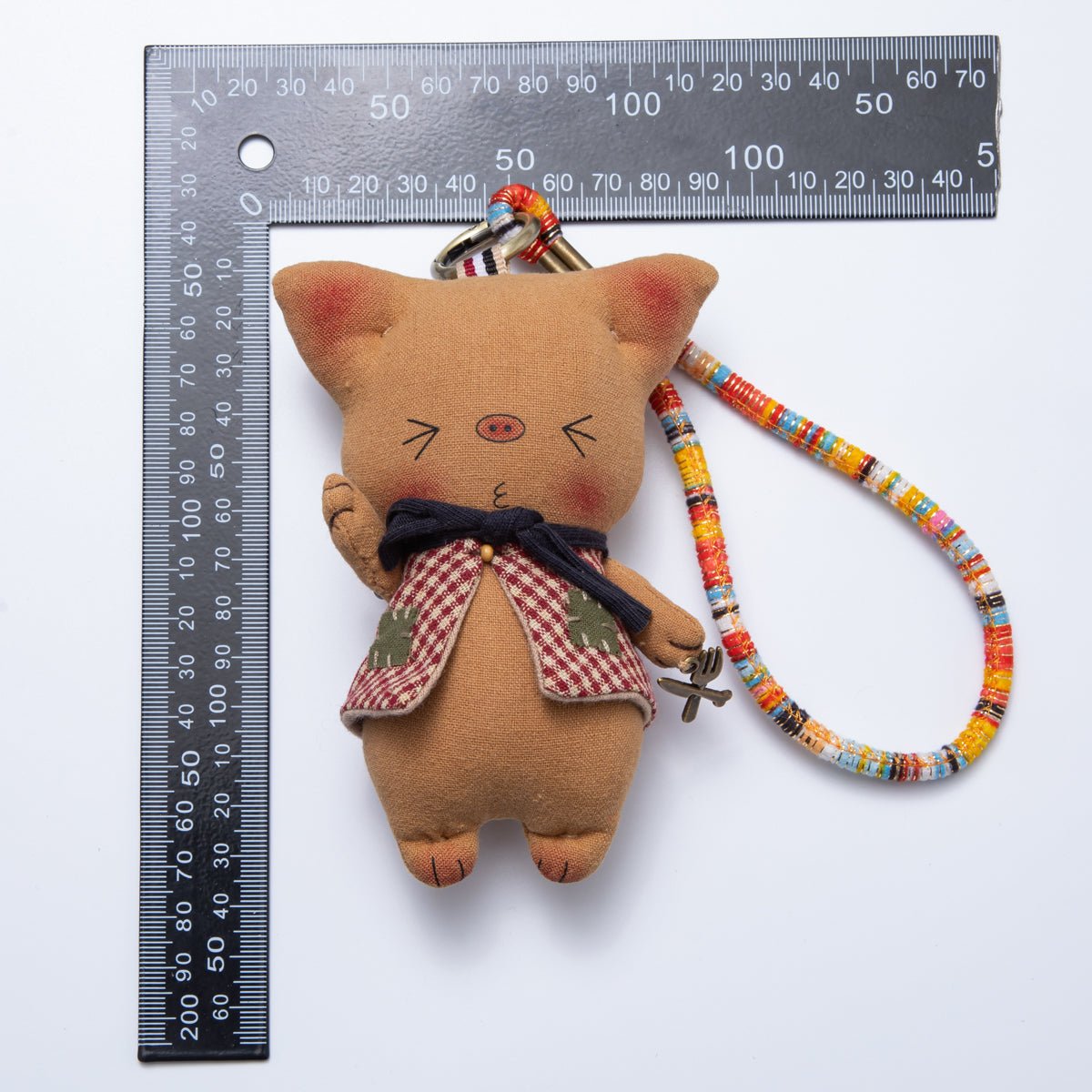 Fabric Plush 300mm Animal Print Pig and Bunny Couple Keychain | WB - 00056 - WB - 00057 - DLUXCA