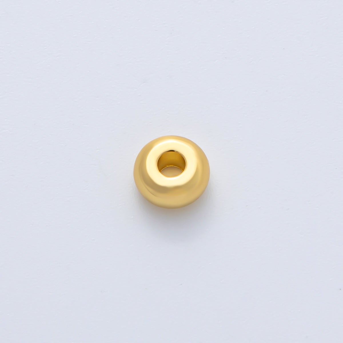 Gold 6mm Dainty Circle Round Spacer Bead in Gold & Silver 10 pcs | B272 - DLUXCA